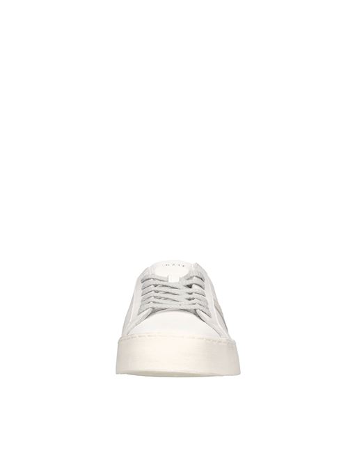 Sneakers in pelle e tessuto D.A.T.E. | HILL LOW CALFBIANCO-GIALLO